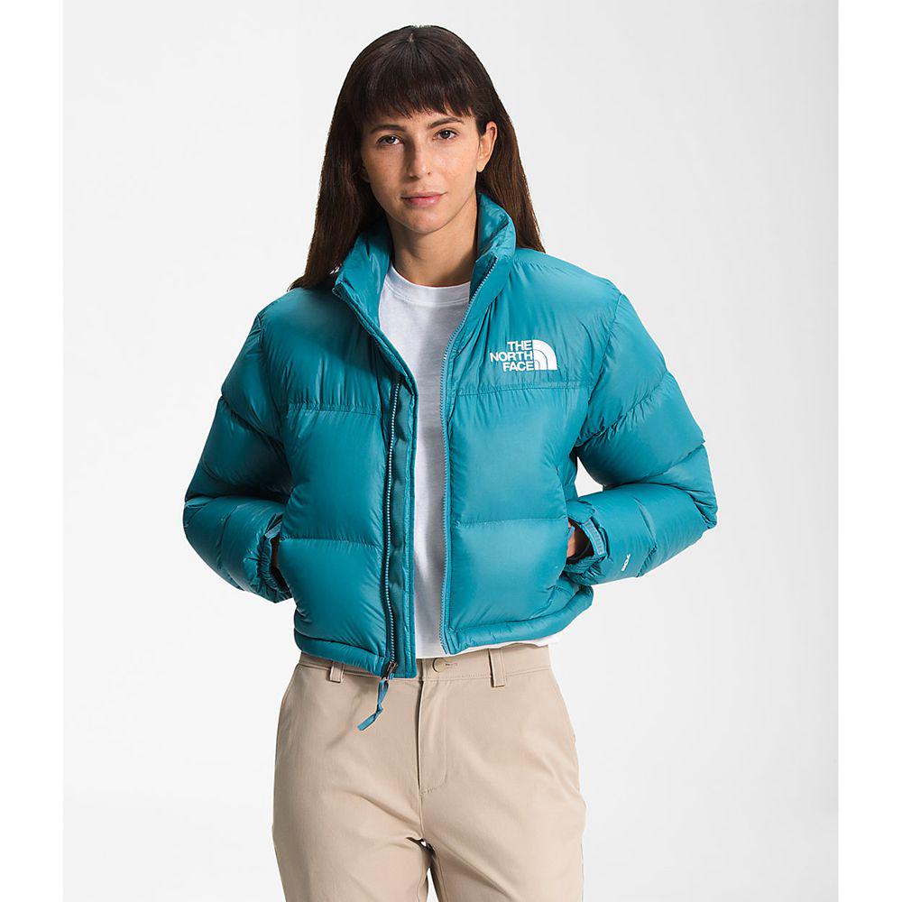 The North Face Μικρός Γυναικεια Μπουφάν Nuptse - Μπλε (UJZW95307)